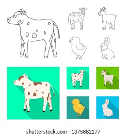 Vector illustration of breeding and kitchen  symbol. Collection of breeding and organic  stock symbol for web.
