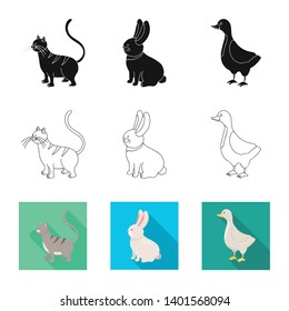 Vector illustration of breeding and kitchen  symbol. Set of breeding and organic  vector icon for stock.