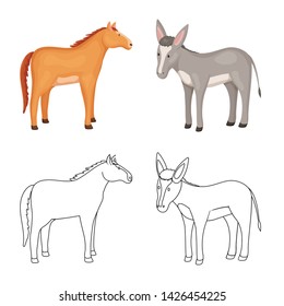 Vector illustration of breeding and kitchen symbol. Set of breeding and organic vector icon for stock.