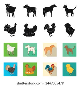 Vector illustration of breeding and kitchen symbol. Collection of breeding and organic vector icon for stock.