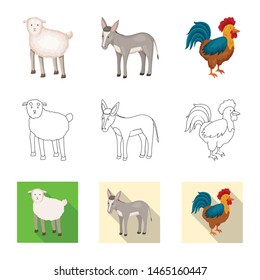 Vector illustration of breeding and kitchen symbol. Collection of breeding and organic vector icon for stock.