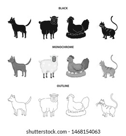 Vector illustration of breeding and kitchen symbol. Set of breeding and organic vector icon for stock.