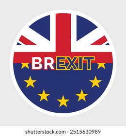 vector illustration of Brexit icon