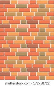 An a Vector Illustration of Brick Wall