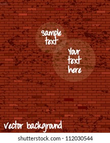 Vector illustration of a brick wall background.