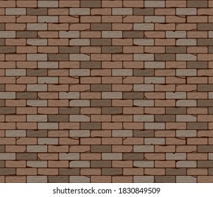 Vector illustration of brick wall seamless background or texture