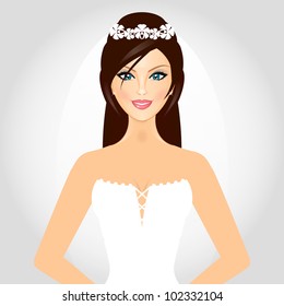 Vector illustration of bride