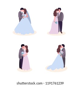 Vector illustration of bride and groom