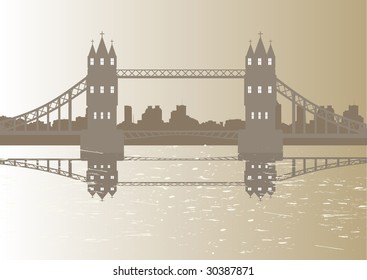 Vector illustration of a bridge