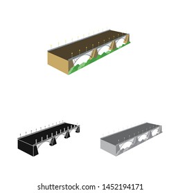 Vector illustration of bridge and building logo. Set of bridge and autobahn stock vector illustration.