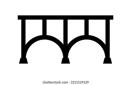 ilustración vectorial del icono del puente sobre un fondo blanco