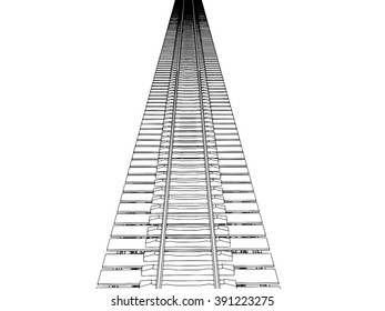 Vector illustration of a bridge with metro