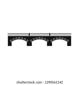 Vector illustration of bridgework and bridge icon. Set of bridgework and landmark stock symbol for web.