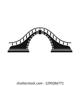 Vector illustration of bridgework and bridge logo. Collection of bridgework and landmark stock symbol for web.