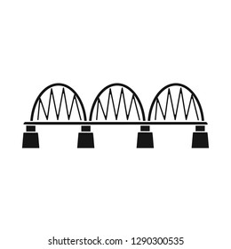 Vector illustration of bridgework and bridge logo. Collection of bridgework and landmark vector icon for stock.