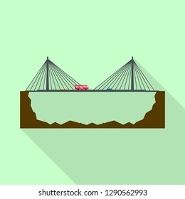 Vector illustration of bridgework and bridge logo. Collection of bridgework and landmark vector icon for stock.