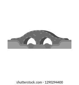 Vector illustration of bridgework and bridge symbol. Collection of bridgework and landmark vector icon for stock.