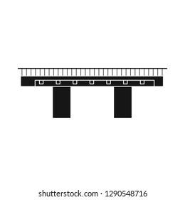 Vector illustration of bridgework and bridge symbol. Set of bridgework and landmark stock vector illustration.