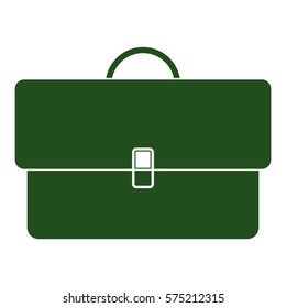 Vector Illustration of Briefcase in Green Icon