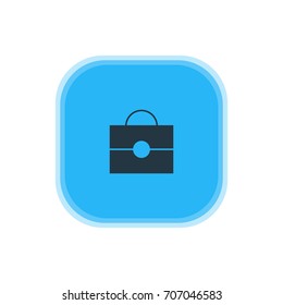 Vector Illustration Of Briefcase Icon. Beautiful Online Element Also Can Be Used As Portfolio Element.