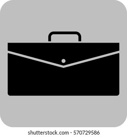 Vector Illustration of Briefcase Icon in Black
