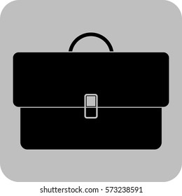 Vector Illustration of Briefcase Icon in Black
