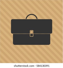 Vector Illustration of Briefcase icon in black