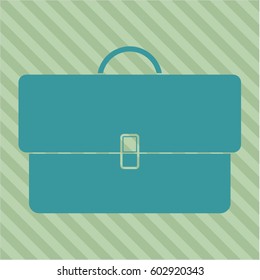 Ilustración vectorial del icono del vector de maletín Color azul