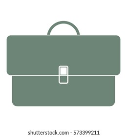 Vector Illustration of Briefcase Icon in gray
