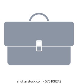 Vector Illustration of Briefcase Icon in gray