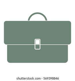 Ilustración vectorial del icono de la maleta en verde
