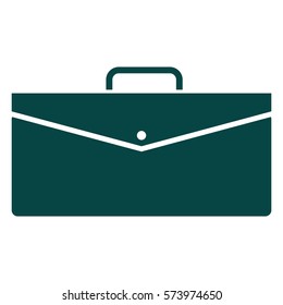 Vector Illustration of Briefcase Icon in Green
