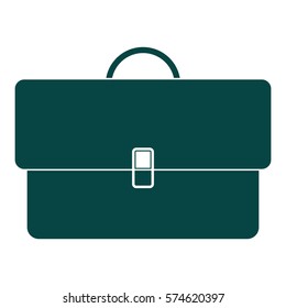 Vector Illustration of Briefcase Icon in Green
