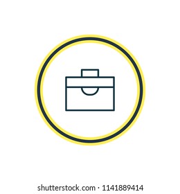 Vector illustration of briefcase icon line. Beautiful office element also can be used as portfolio  icon element.