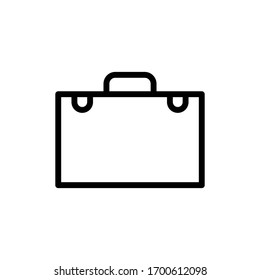 Vector illustration, briefcase icon. Line design template