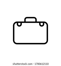 Vector illustration, briefcase icon. Line design template