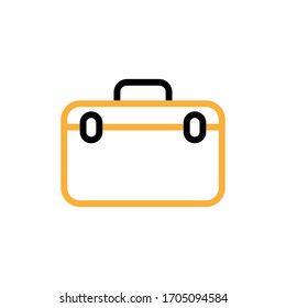 Icono de la ilustración del vector, portafolios. Plantilla de diseño de línea y dos colores