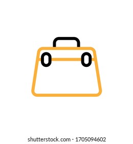 Icono de la ilustración del vector, portafolios. Plantilla de diseño de línea y dos colores