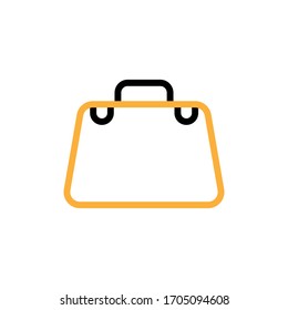 Icono de la ilustración del vector, portafolios. Plantilla de diseño de línea y dos colores