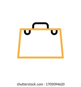 Icono de la ilustración del vector, portafolios. Plantilla de diseño de línea y dos colores