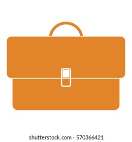 Vector Illustration of Briefcase Icon in Orange
