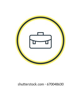 Vector Illustration Of Briefcase Outline. Beautiful Science Element Also Can Be Used As Portfolio  Element.