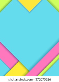 Vector illustration: bright abstract background for Valentine's day with digital material design  style