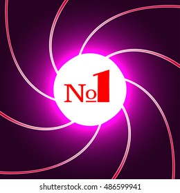 vector illustration bright advertising background with number one