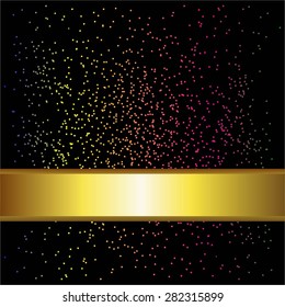 Vector illustration of Bright backdrop with ribbon.