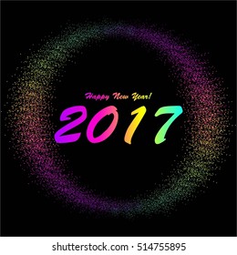Vector illustration of Bright ball on a black.