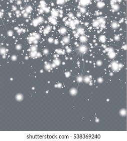 vector illustration. bright beam of light graphic element for the design of brochures, posters, flyers. vector magic light. white flash silver. Without background.