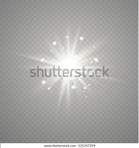 ベクターイラスト パンフレット ポスター チラシのデザイン用の明るい光線のグラフィックエレメント ベクター魔法の光 白い閃光の銀 背景 なし のベクター画像素材 ロイヤリティフリー