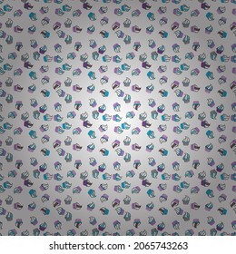 Vector illustration. Bright birthday pattern on white, blue and black. For food poster design. Seamless pattern cake.