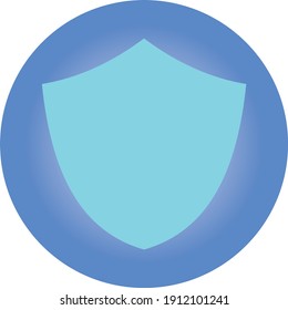 vector illustration of bright blue shield icon